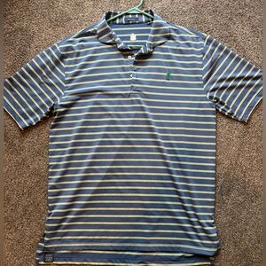 Classic Striped Polo Shirt - Navy and Yellow